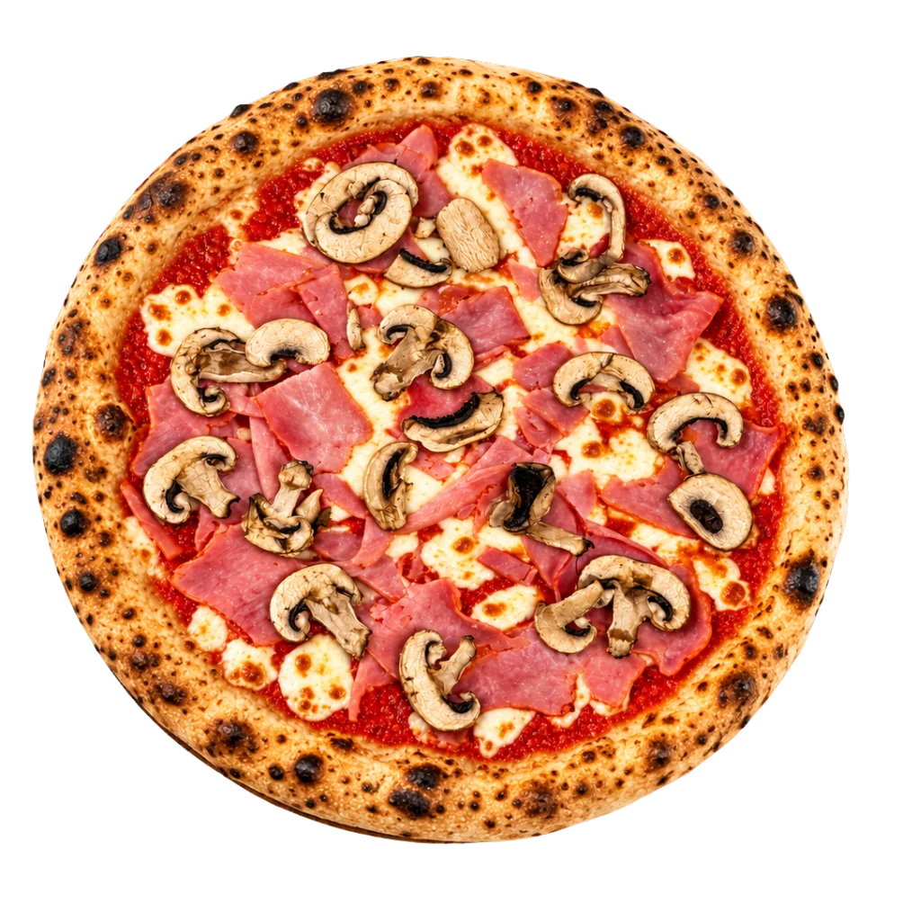 Pizza jamón y queso